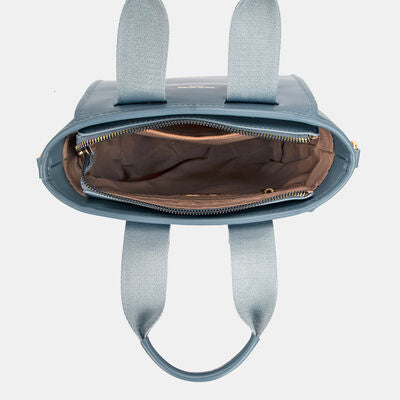 David Jones Small Handbag with Embossed Pattern Handles - Heritage Couture  