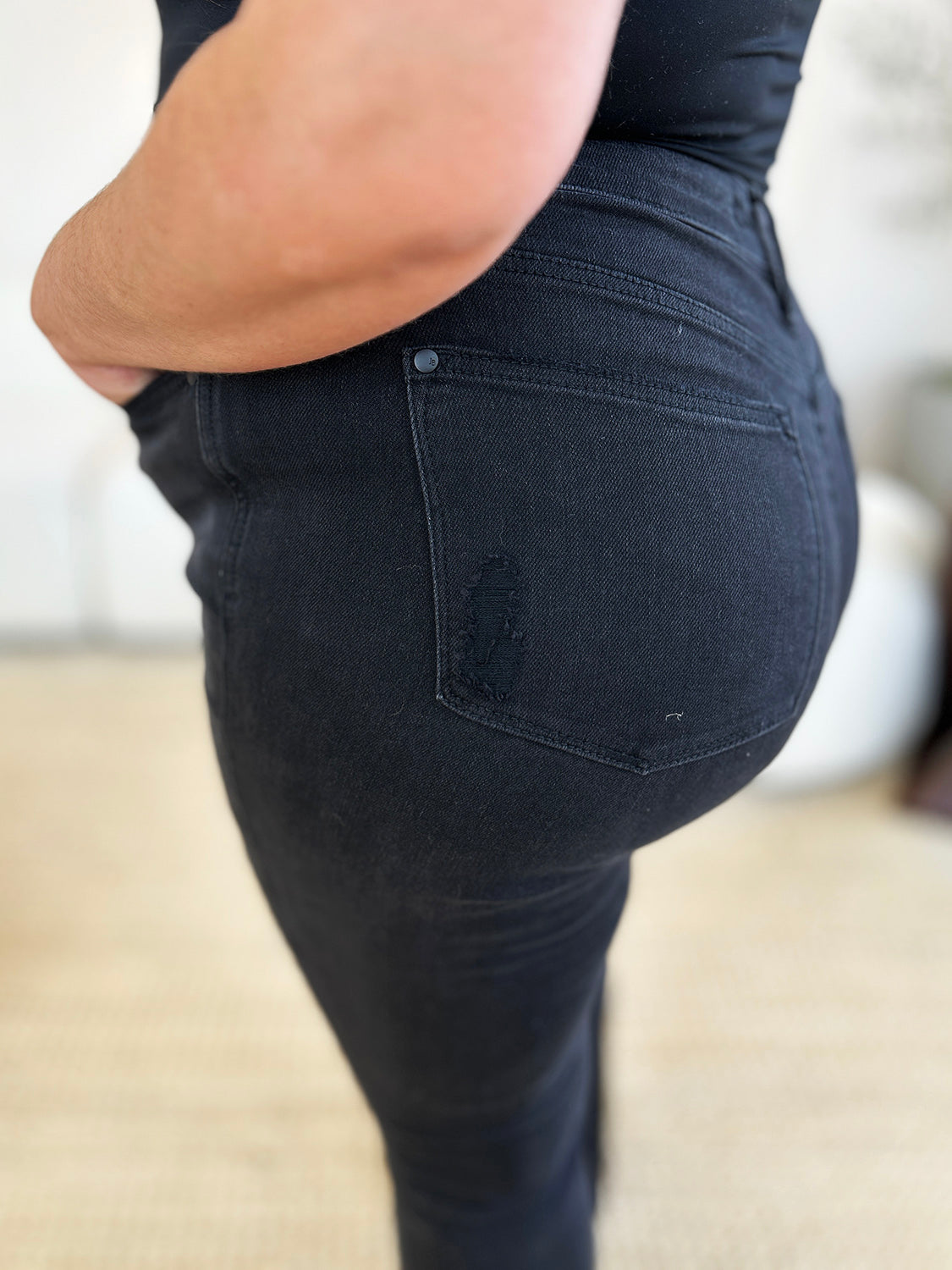 Judy Blue Full Size High Waist Distressed Flare Jeans - Heritage Couture  