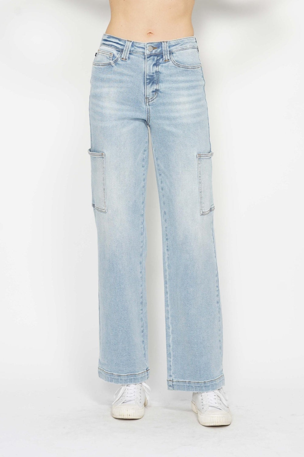 Judy Blue Full Size High Waist Straight Cargo Jeans - Heritage Couture  