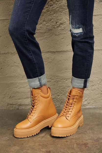 East Lion Corp Platform Combat Boots - Heritage Couture  
