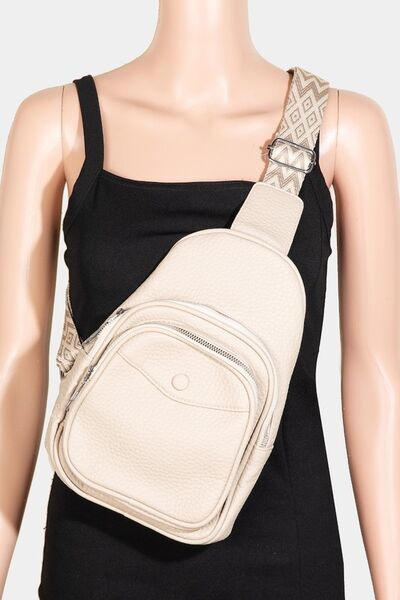 Fame Textured PU Leather Sling Bag - Heritage Couture  