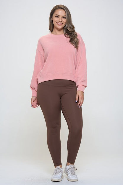 Yelete Full Size Fleece Lined High Waisted Leggings - Heritage Couture  