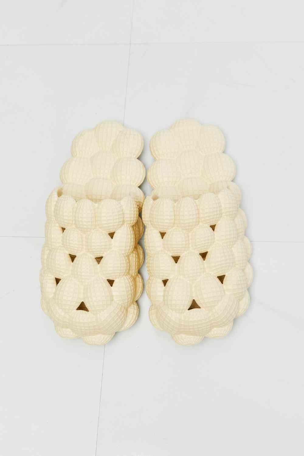 NOOK JOI Laid Back Bubble Slides in Khaki - Heritage Couture  