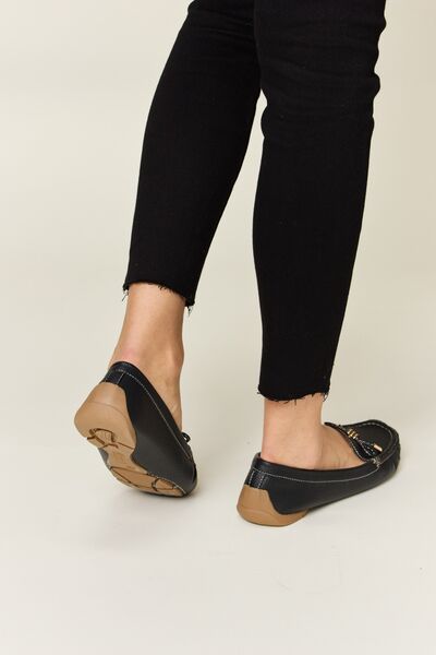 Forever Link Slip On Bow Flats Loafers - Heritage Couture  