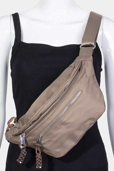 Fame Nylon Crossbody Bag with Adjustable Strap - Heritage Couture  
