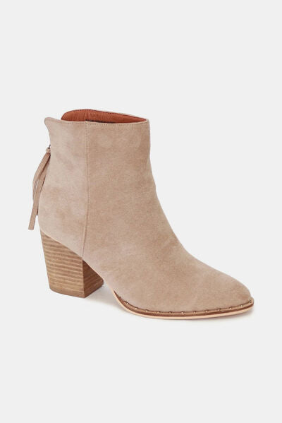Beast Fashion Suede Point Toe Ankle Booties - Heritage Couture  