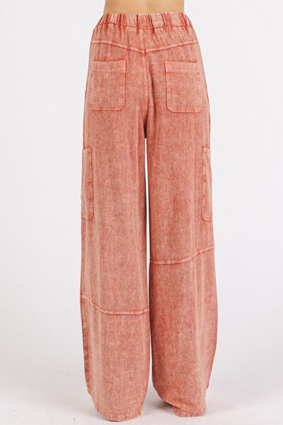 Mittoshop Mineral Wash Drawstring Elastic Waist Pants - Heritage Couture  