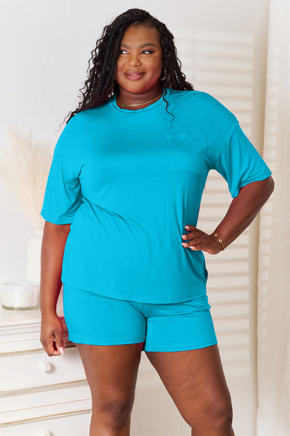 Basic Bae Full Size Soft Rayon Half Sleeve Top and Shorts Set - Heritage Couture  