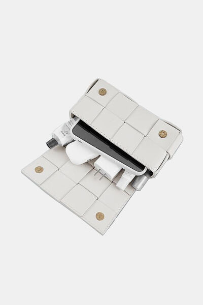 Zenana Vegan Leather Woven Crossbody Bag - Heritage Couture  