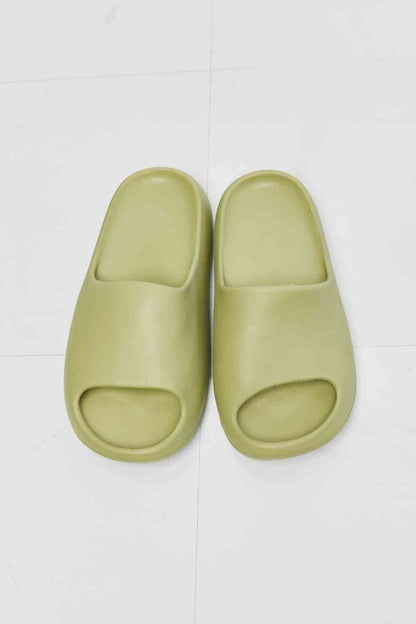 NOOK JOI In My Comfort Zone Slides in Green - Heritage Couture  