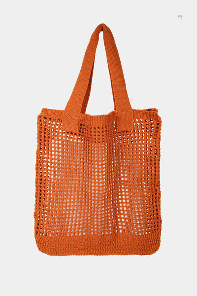 Fame Pointelle Knit Crochet Tote Bag - Heritage Couture  