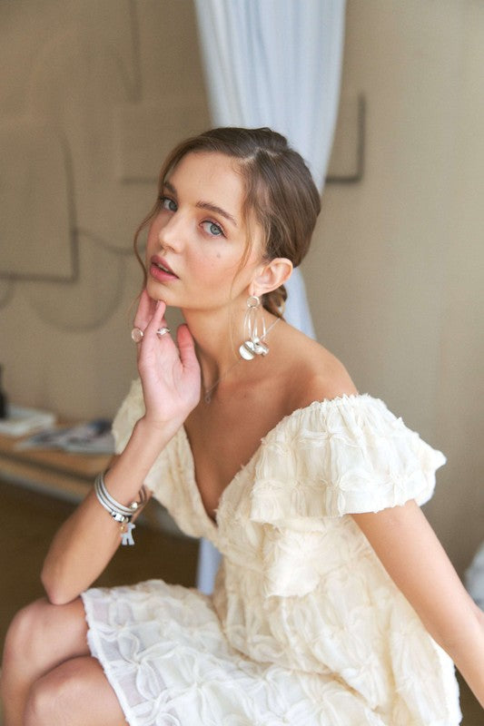 ADORA Tie Back V-Neck Ruffle Sleeve Dress - Heritage Couture  