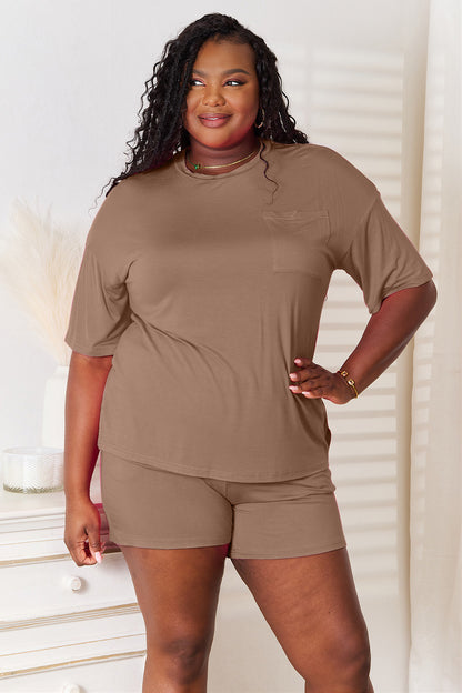 Basic Bae Full Size Soft Rayon Half Sleeve Top and Shorts Set - Heritage Couture  