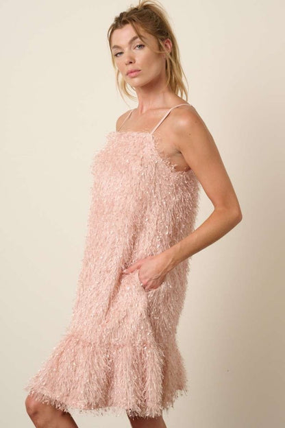 Mittoshop Feather Ruffle Hem Mini Cami Dress - Heritage Couture  