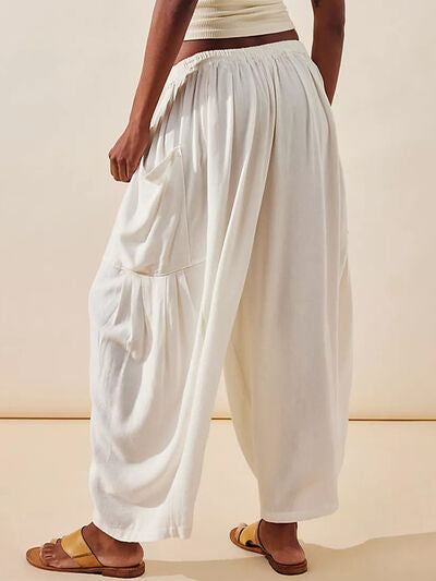 Full Size Wide Leg Pants with Pockets - Heritage Couture  