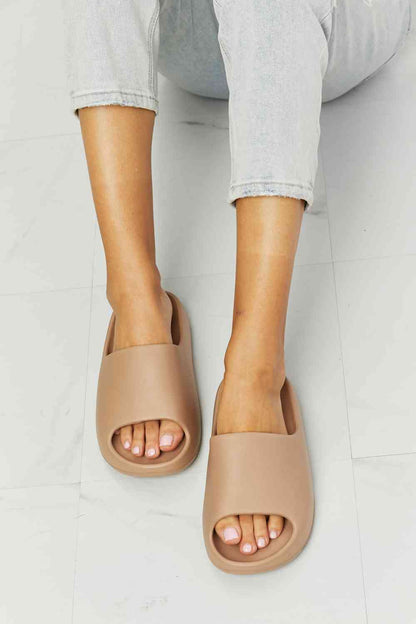 NOOK JOI In My Comfort Zone Slides in Beige - Heritage Couture  