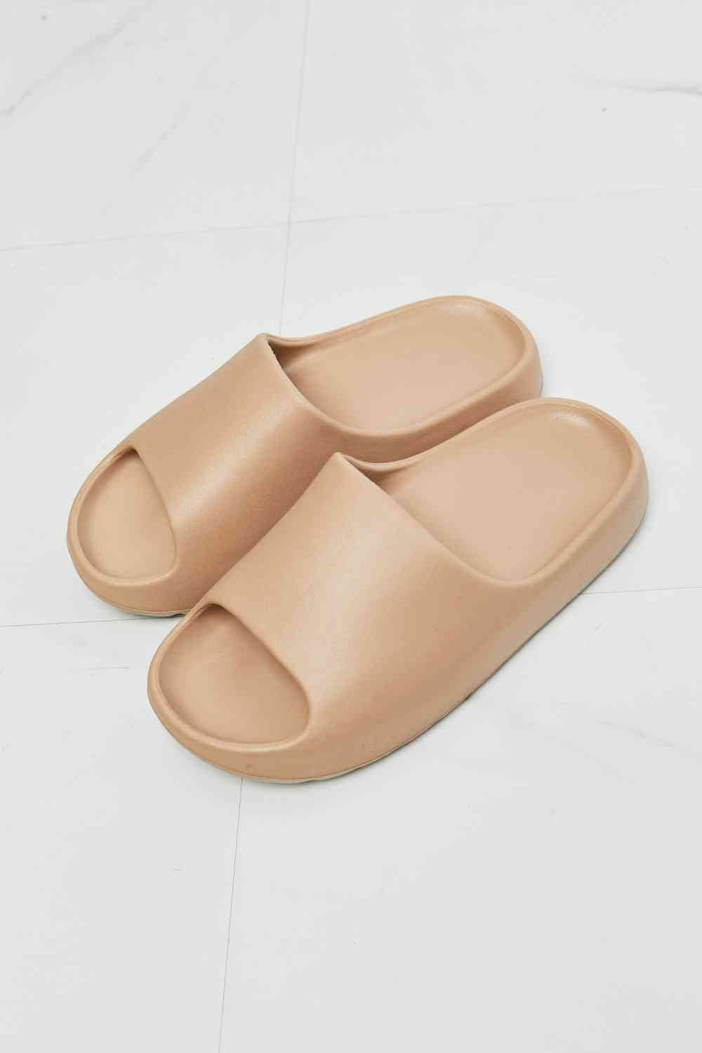 NOOK JOI In My Comfort Zone Slides in Beige - Heritage Couture  