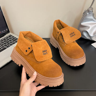 Lace Up Round Toe Platform Boots - Heritage Couture  