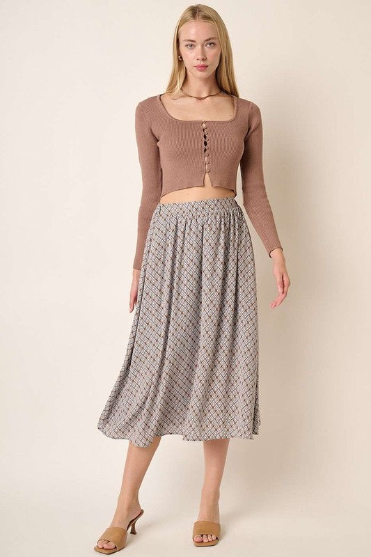 Mittoshop Printed Midi Skirt - Heritage Couture  