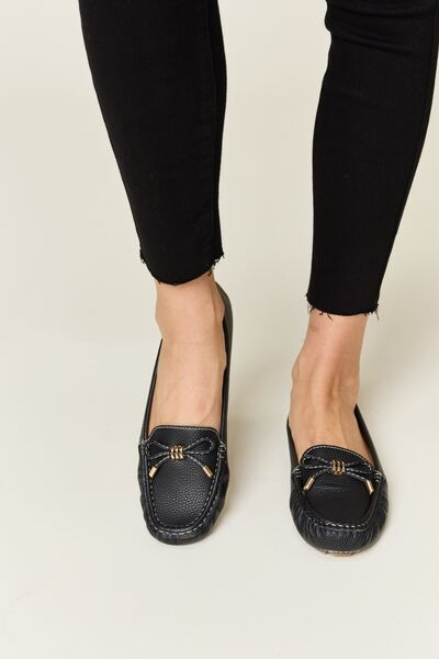 Forever Link Slip On Bow Flats Loafers - Heritage Couture  