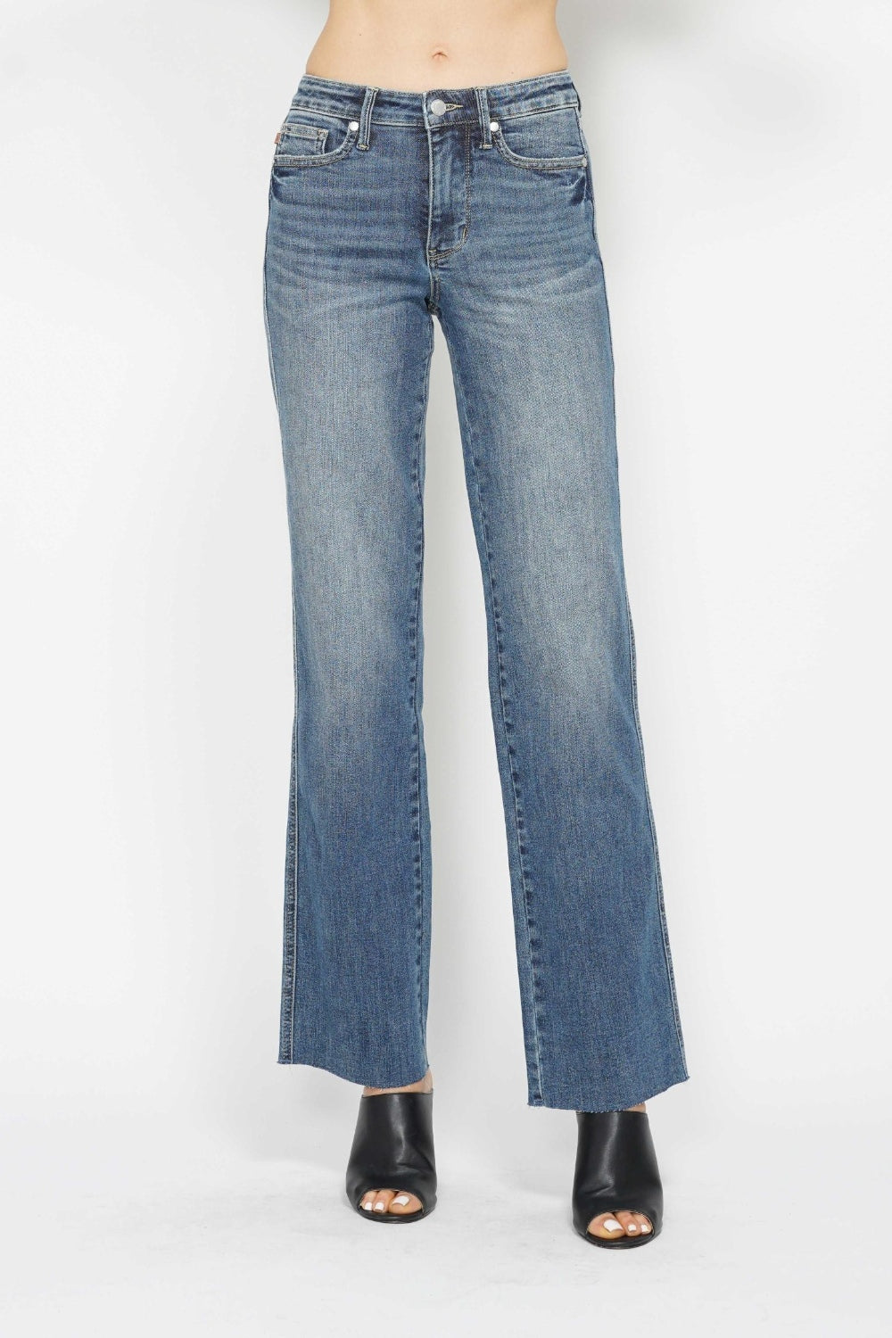 Judy Blue Full Size Tummy Control Straight Jeans - Heritage Couture  