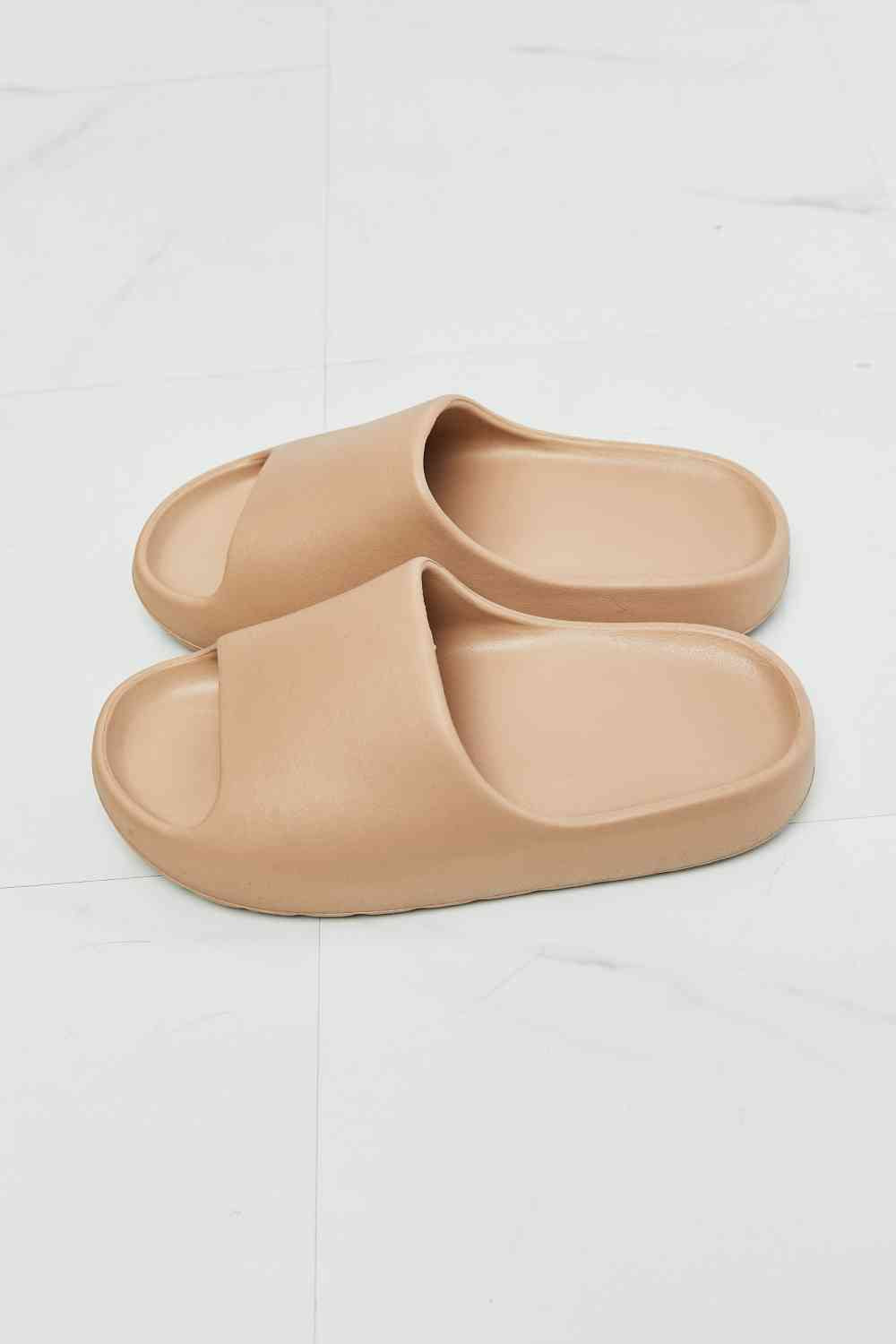 NOOK JOI In My Comfort Zone Slides in Beige - Heritage Couture  
