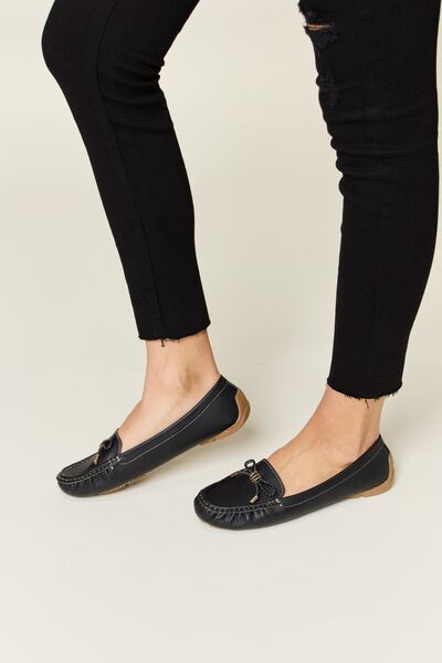 Forever Link Slip On Bow Flats Loafers - Heritage Couture  