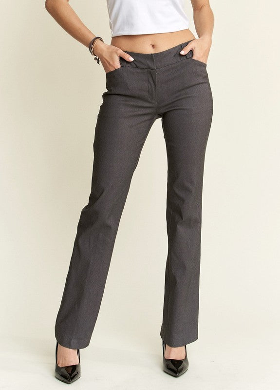 ADORA Regular Rise Slim Bootcut Pants - Heritage Couture  