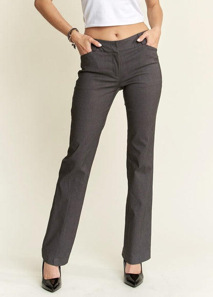 ADORA Regular Rise Slim Bootcut Pants - Heritage Couture  