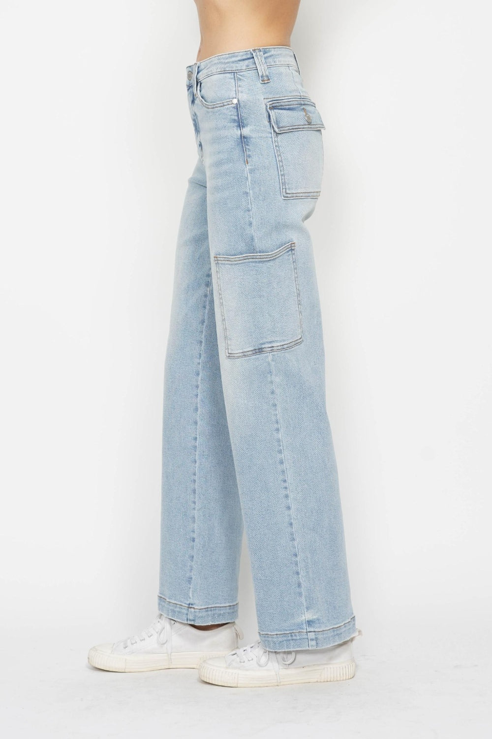 Judy Blue Full Size High Waist Straight Cargo Jeans - Heritage Couture  