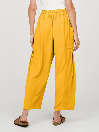 Full Size Wide Leg Pants with Pockets - Heritage Couture  