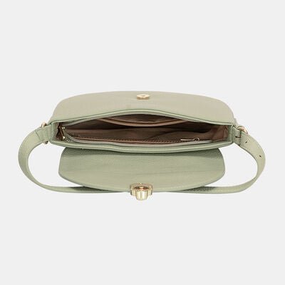 David Jones Metal Buckle Shoulder Bag - Heritage Couture  