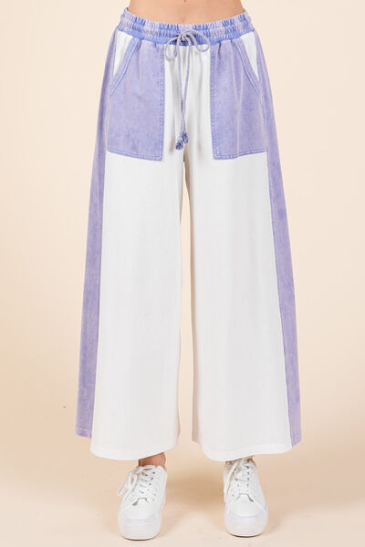 Mittoshop Color Block Wide Leg  Pants - Heritage Couture  