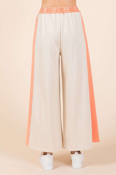Mittoshop Color Block Wide Leg  Pants - Heritage Couture  