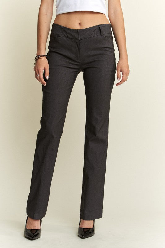ADORA Regular Rise Slim Bootcut Pants - Heritage Couture  