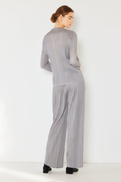 Marina West Swim Pleated Elastic-Waist Straight Pants - Heritage Couture  