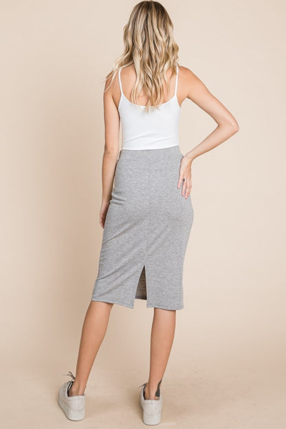 BOMBOM Elastic Waist Pencil Skirt - Heritage Couture  