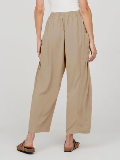 Full Size Wide Leg Pants with Pockets - Heritage Couture  
