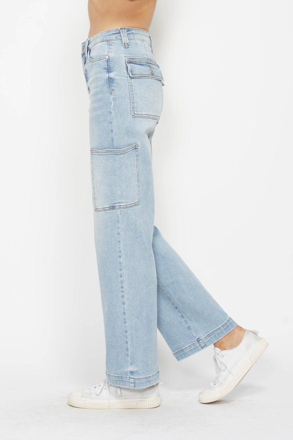 Judy Blue Full Size High Waist Straight Cargo Jeans - Heritage Couture  