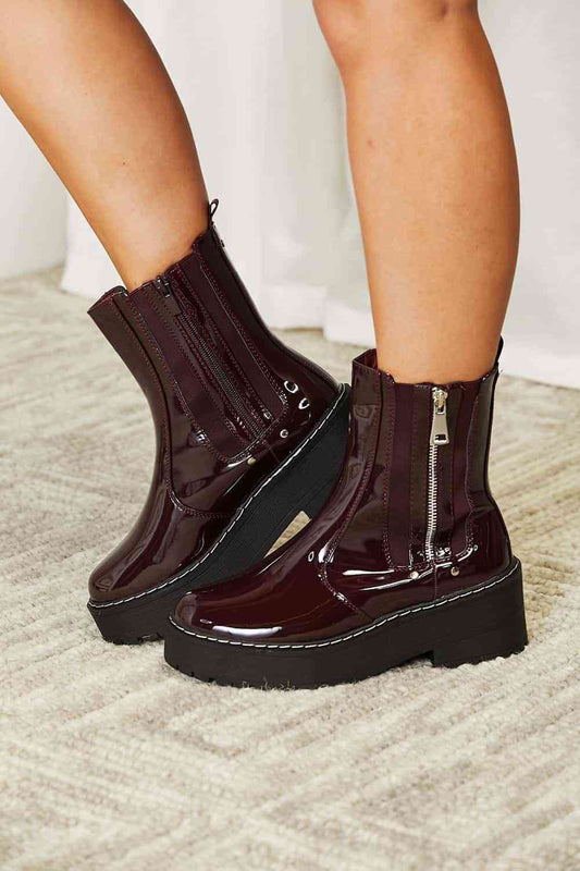 Forever Link Side Zip Platform Boots - Heritage Couture  