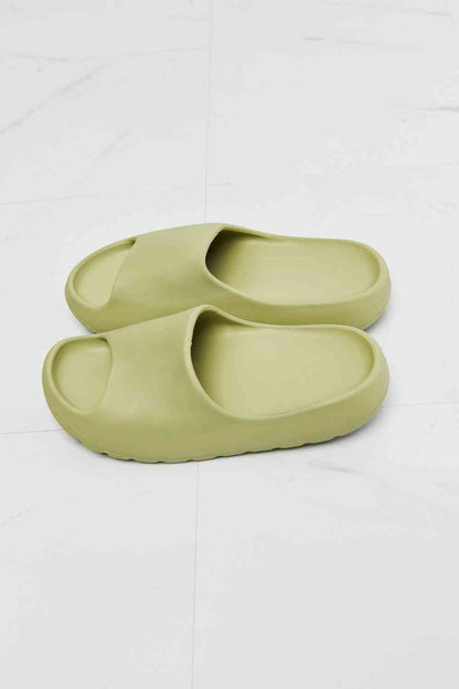 NOOK JOI In My Comfort Zone Slides in Green - Heritage Couture  
