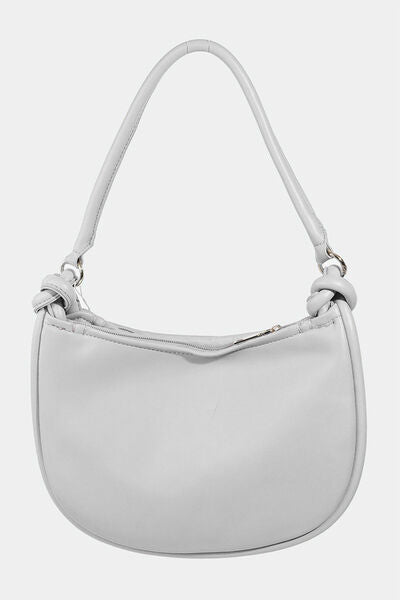 Fame PU Leather Basket Weave Half Moon Bag - Heritage Couture  