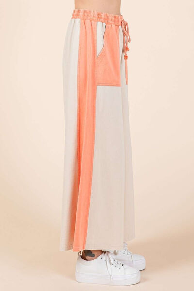 Mittoshop Color Block Wide Leg  Pants - Heritage Couture  
