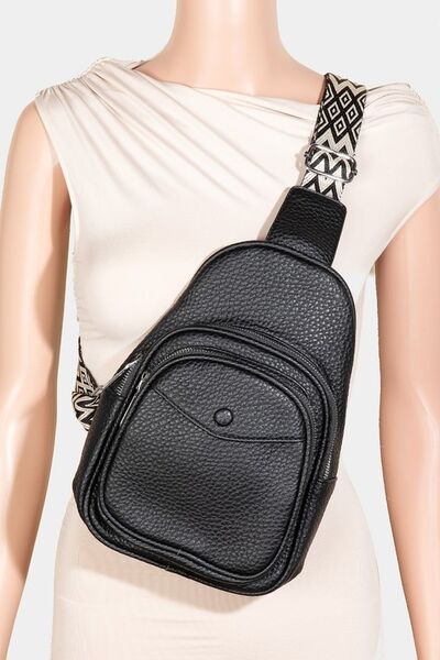 Fame Textured PU Leather Sling Bag - Heritage Couture  