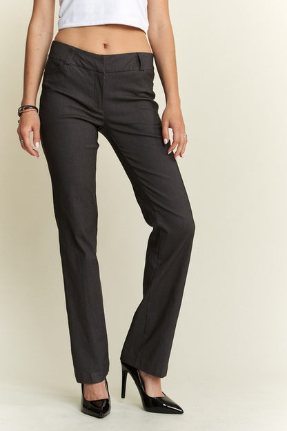 ADORA Regular Rise Slim Bootcut Pants - Heritage Couture  