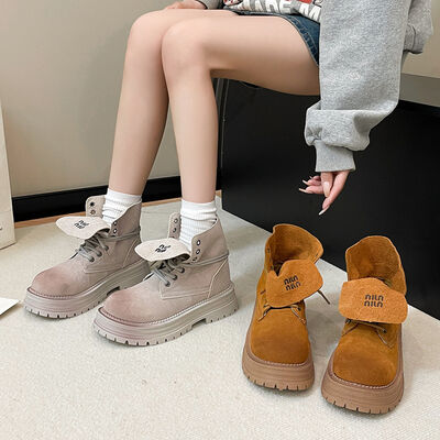 Lace Up Round Toe Platform Boots - Heritage Couture  