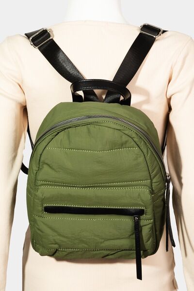 Fame Adjustable Strap Nylon Backpack Bag - Heritage Couture  