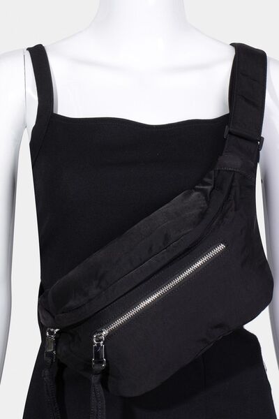 Fame Multi Pocket Nylon Crossbody Bag - Heritage Couture  