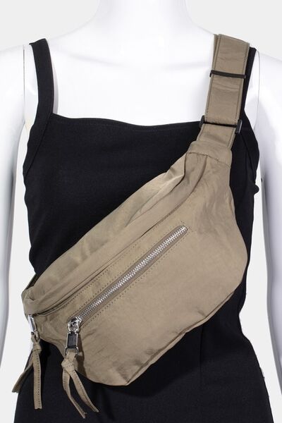 Fame Multi Pocket Nylon Crossbody Bag - Heritage Couture  