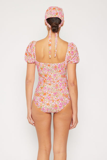 Marina West Swim Floral Puff Sleeve One-Piece - Heritage Couture  
